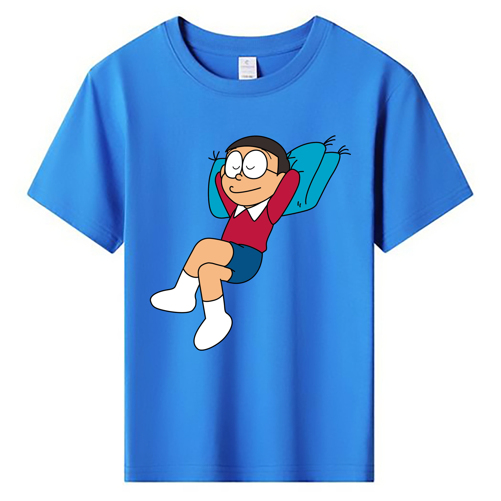 （画像用） ドラえもん 野比 のび太 Doraemon Nobita Nobi 綿100％キッズTシャツ（フロントプリント）